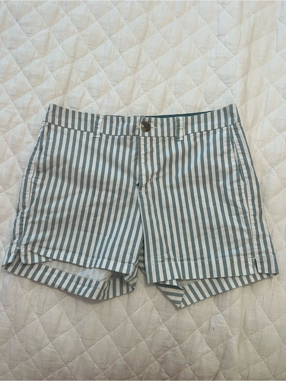 Old Navy Vertical Stripe Bermuda Shorts - Blue & White